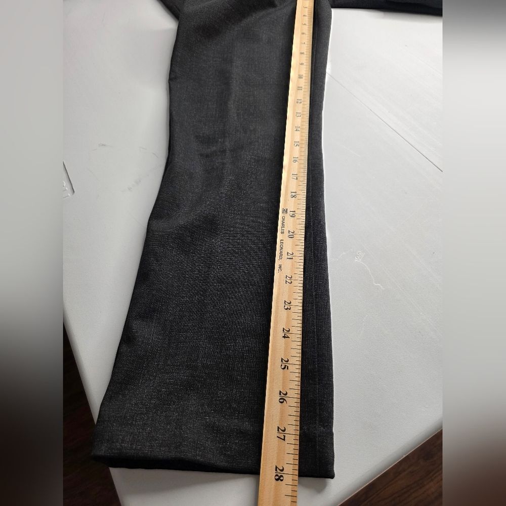 DKNY M 6-8 Dark Gray High Waist Dress Pants Straight Leg Ponte Office Cd-1731 - Picture 10 of 15